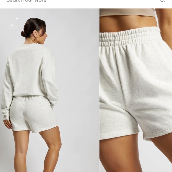 MESHKI jogger shorts greenish grey. Small Really soft and comfy. - Picture 3 of 3